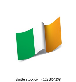Ireland flag, vector illustration