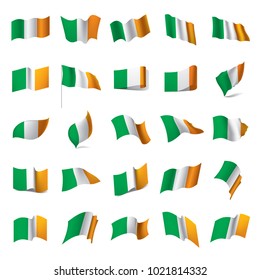 Ireland flag, vector illustration