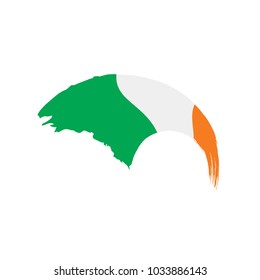 Ireland flag, vector illustration