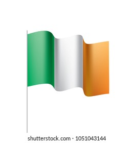 Ireland flag, vector illustration
