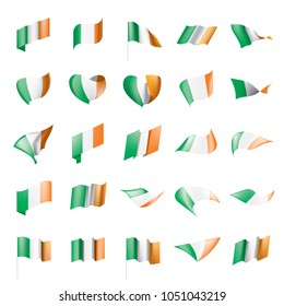 Ireland flag, vector illustration