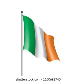 Ireland flag, vector illustration