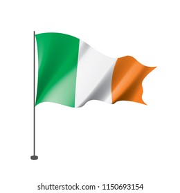 Ireland flag, vector illustration