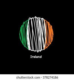 Ireland flag vector illustration.