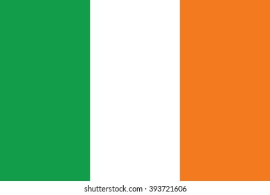 Ireland flag . Vector Illustration