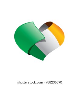 Ireland flag, vector illustration