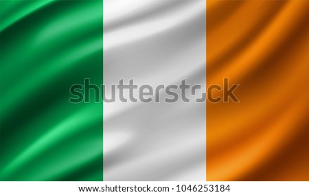Ireland Flag in Vector Illustration