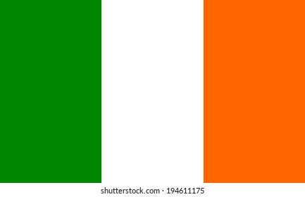 Ireland flag vector illustration isolated. EU country flag. State in Europe national symbol. Patriotic sign. Ireland emblem banner.