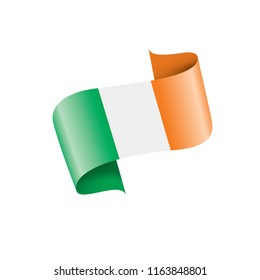 Ireland flag, vector illustration on a white background