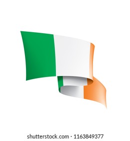 Ireland flag, vector illustration on a white background
