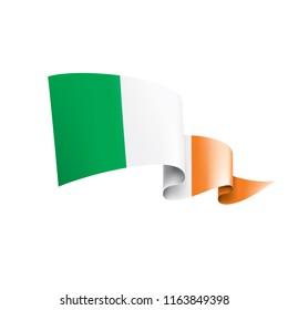 Ireland flag, vector illustration on a white background