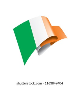 Ireland flag, vector illustration on a white background