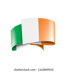 Ireland flag, vector illustration on a white background