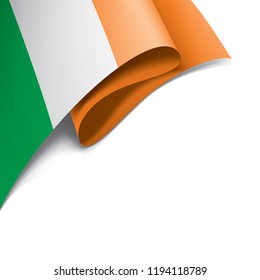 Ireland flag, vector illustration on a white background