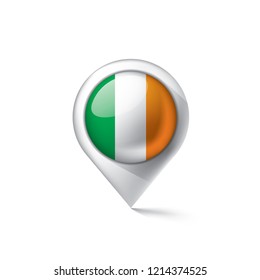 Ireland flag, vector illustration on a white background