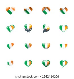 Ireland flag, vector illustration on a white background