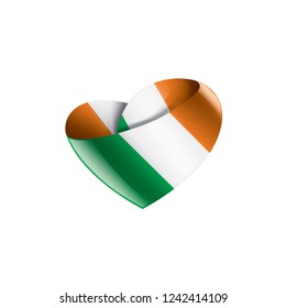 Ireland flag, vector illustration on a white background