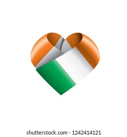 Ireland flag, vector illustration on a white background