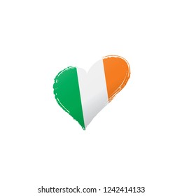 Ireland flag, vector illustration on a white background