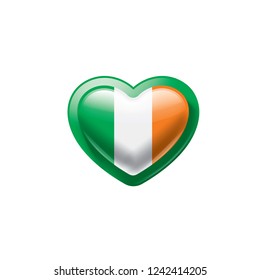 Ireland flag, vector illustration on a white background