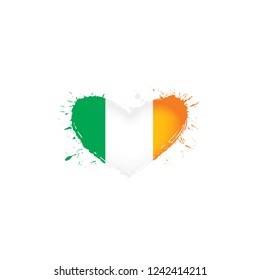 Ireland flag, vector illustration on a white background
