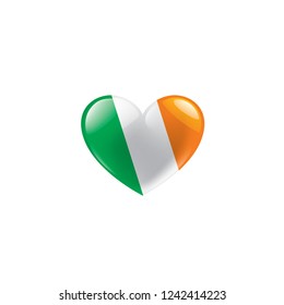 Ireland flag, vector illustration on a white background