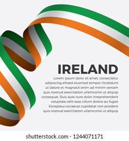 Ireland flag, vector illustration on a white background