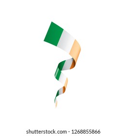 Ireland flag, vector illustration on a white background