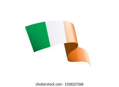 Ireland flag, vector illustration on a white background
