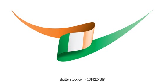 Ireland flag, vector illustration on a white background