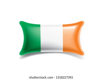 Ireland flag, vector illustration on a white background