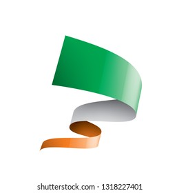 Ireland flag, vector illustration on a white background