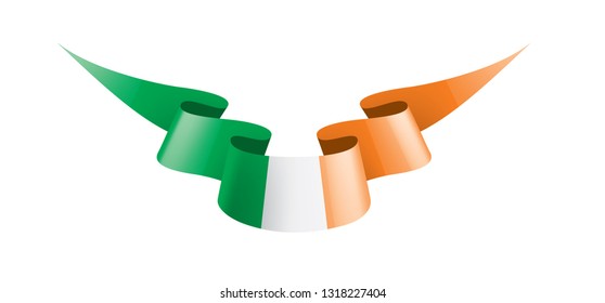 Ireland flag, vector illustration on a white background