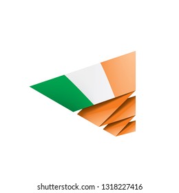 Ireland flag, vector illustration on a white background