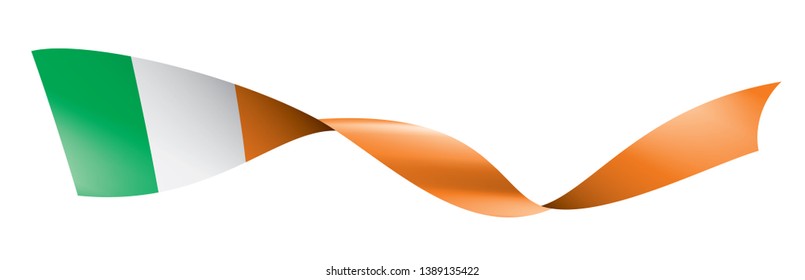 Ireland flag, vector illustration on a white background