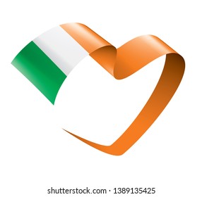Ireland flag, vector illustration on a white background