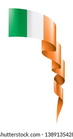 Ireland flag, vector illustration on a white background
