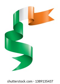 Ireland flag, vector illustration on a white background