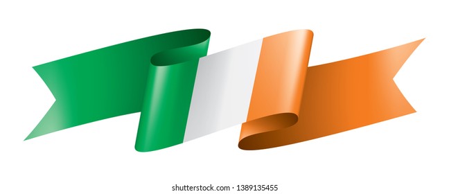 Ireland flag, vector illustration on a white background
