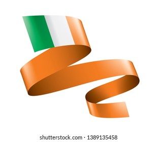 Ireland flag, vector illustration on a white background