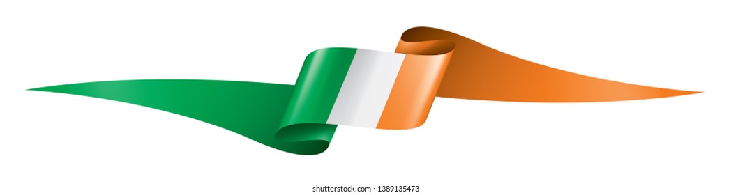 Ireland flag, vector illustration on a white background