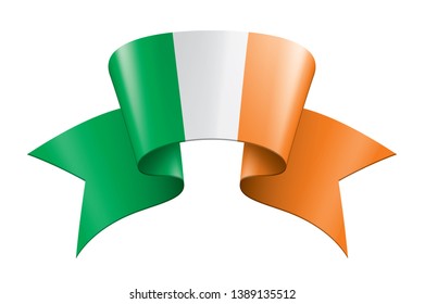 Ireland flag, vector illustration on a white background