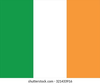 Ireland flag. Vector isolated illustration of 