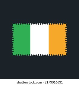 Vector de bandera de Irlanda. Bandera nacional