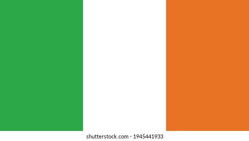 Ireland Flag Vector – Official Ireland Flag With Original Color and Size Proportion