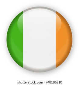 Ireland Flag Vector Round Icon - Illustration
