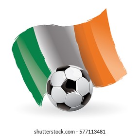 Ireland Flag Waving football