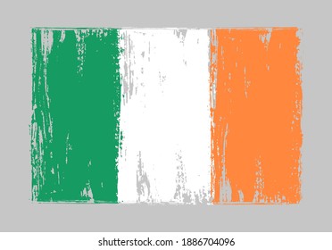 Bandera de Irlanda.Bandera de Grunge de Irlanda.