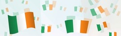 Ireland Flag-themed Abstract Design On A Banner. Abstract Background Design With National Flags. Vector Illustration.