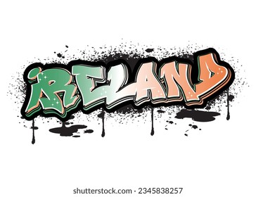 ireland graffiti lettering typography art illustration